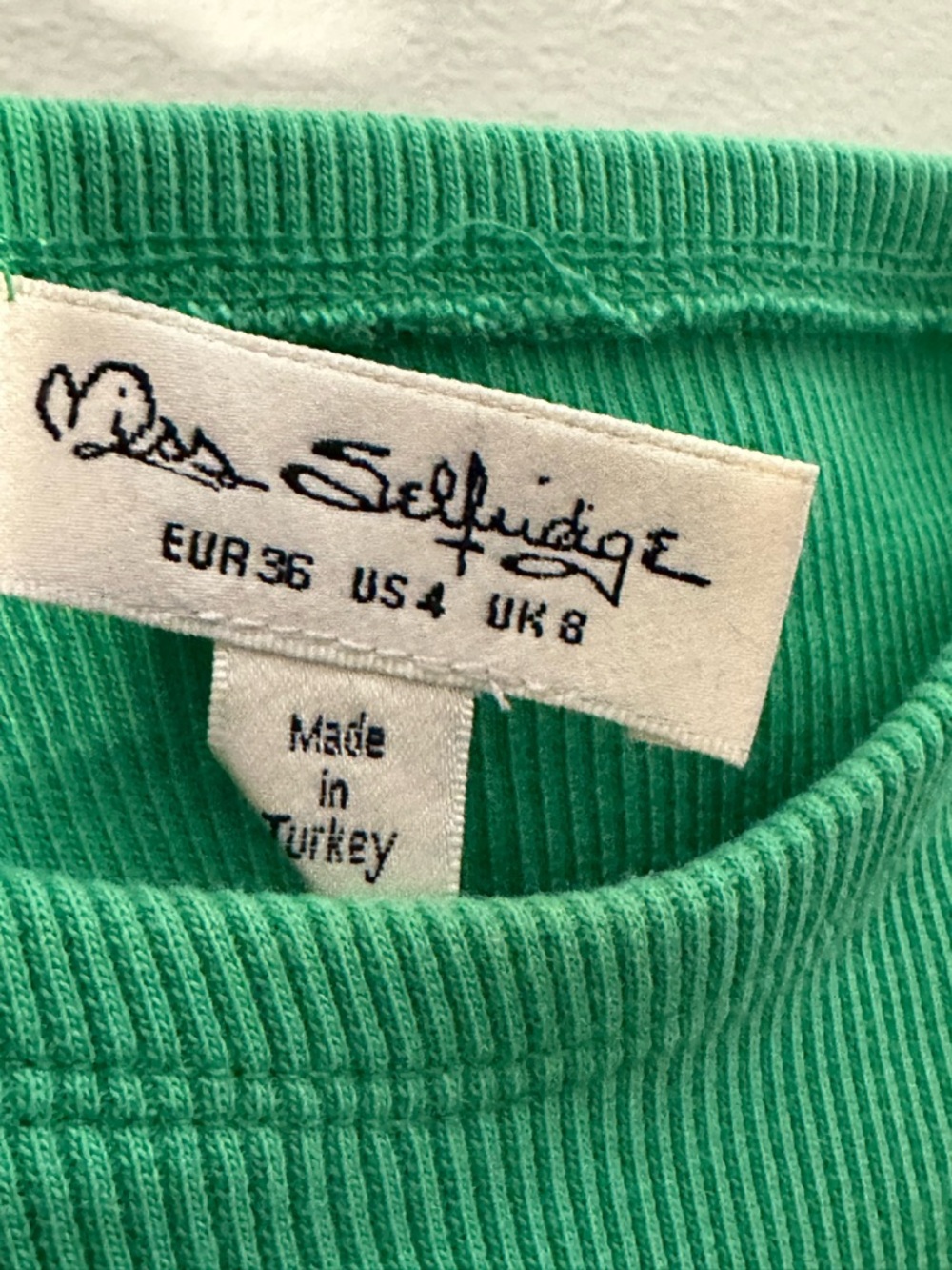 Miss Selfridge Green Bardot Corset Crop Top, Size US 4 - Picture 3 of 5